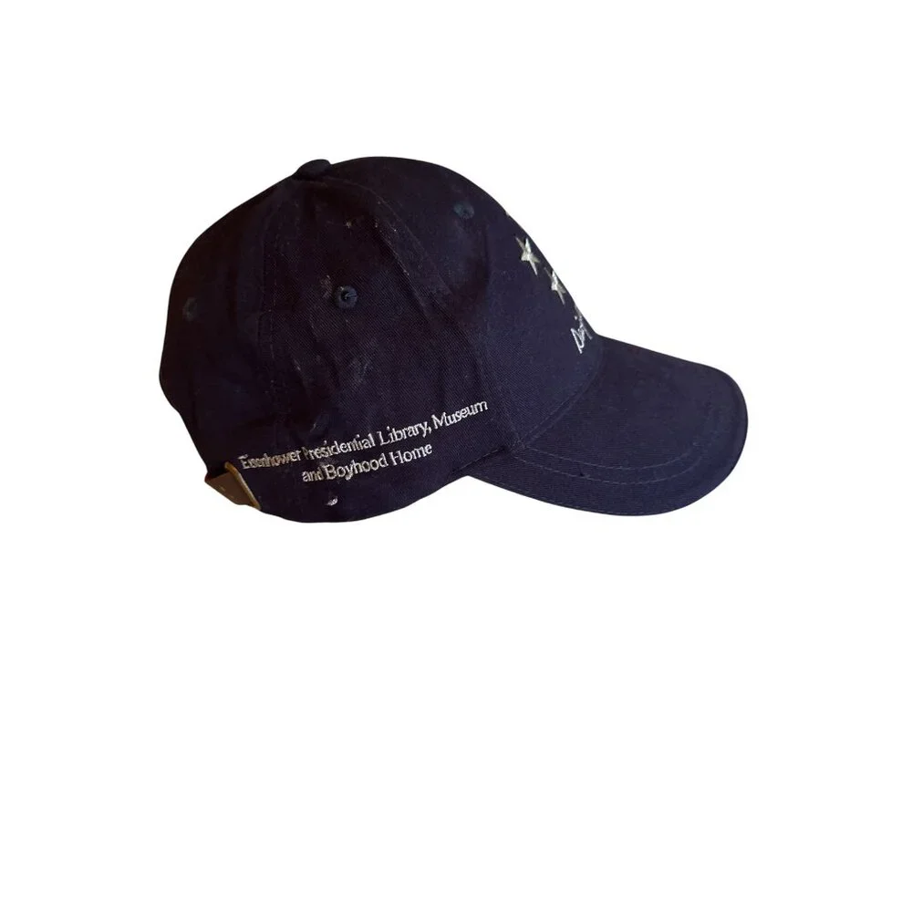 Navy Blue Eisenhower Presidential Library & Museum Adjustable Baseball Cap Cotto